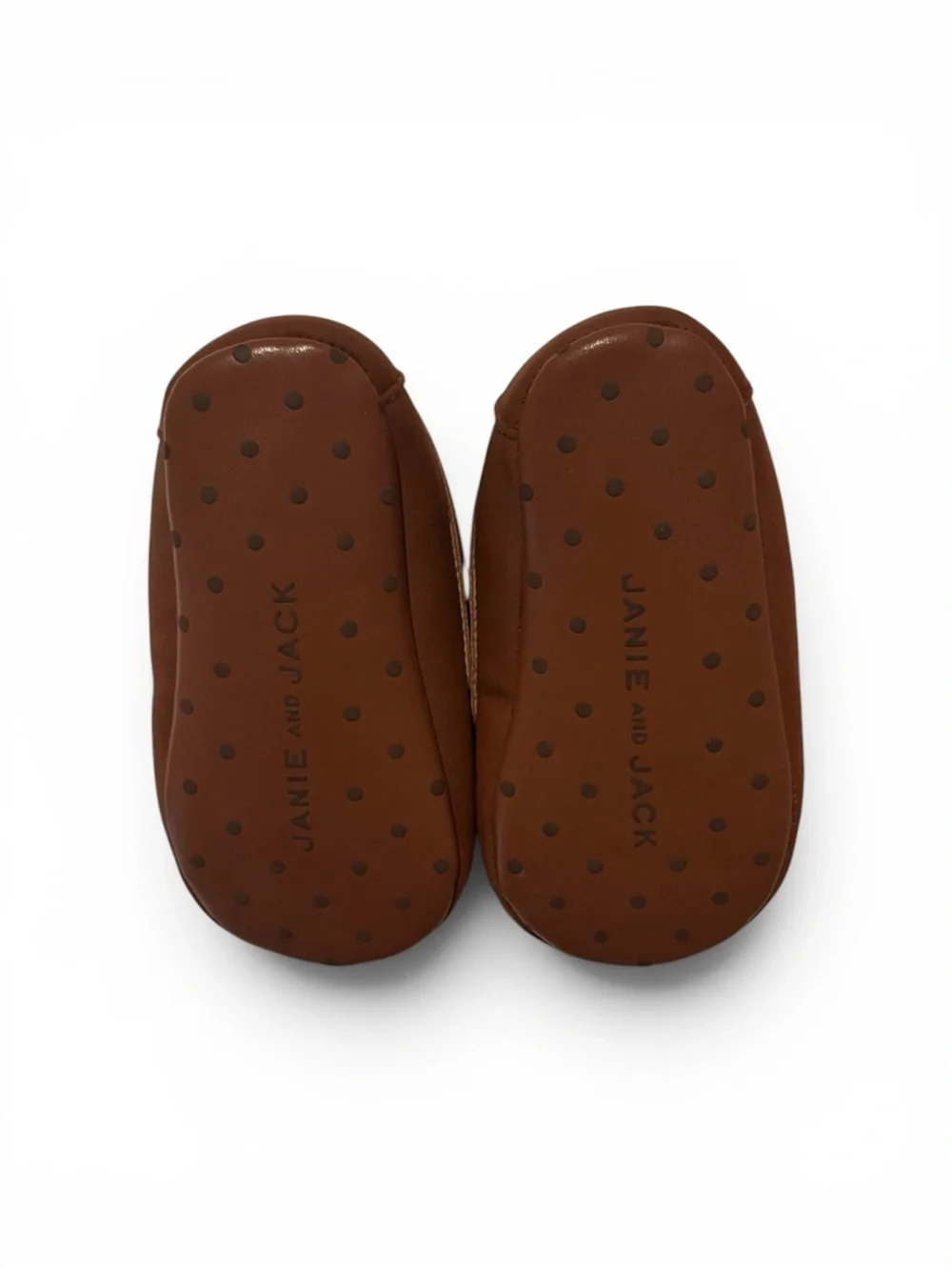 Janie and Jack Brown Infant Loafer with Puppy Embroidery